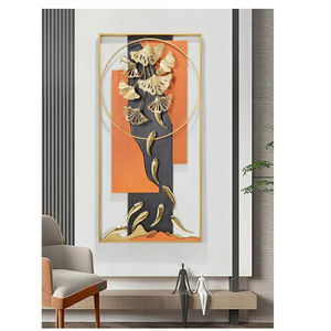 Arte de Pared de Hoja de Ginkgo Metálica de Lujo, Decoración Botánica Moderna para Pared, Panel Decorativo Colgante para Sala de Estar, Hotel, Oficina, Hogar - Product Image 6