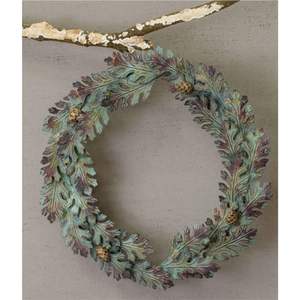 Luxury Gold Metal Wreath Handmade Iron Oak Leaf Garland Chiffon <b>Ribbon</b> Bow Front Door Sign Cottagecore Wall Decor - Product Image 6