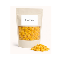 Gefreeze-droogde passievruchtblokjes, zoetzuur, bulkverpakking, vierkante vorm, voedselveilig, 100% fruit, zak, OEM Vietnam