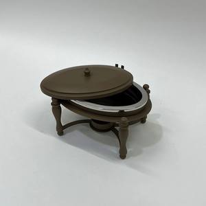 Calentador de Comida Doble Ovalado de Acero Inoxidable Negro Moderno de Lujo, Recubrimiento en Polvo Antiadherente, Duradero, para Buffet, Catering, Hotel - Product Image 2