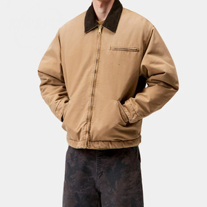 Blousons Bomber Unisexe Personnalisés d'Extérieur Hiver Zippés Anti-UV Coupe-Vent Vintage en Toile 240g Style Detroit pour Vente en Gros - Product Image 5