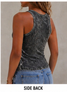 Custom Front Ladies <b>Vest</b> <b>White</b> Cotton Ribbed <b>Women's</b> Short Crop Tank <b>Top</b> Quick Dry Breathable Fitness Sports Wear Sleeveless - Product Image 6