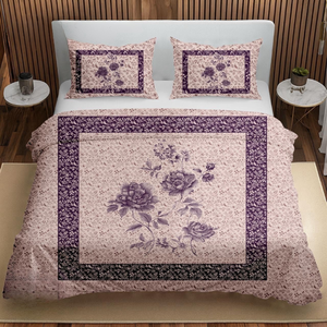 Juego de Sábanas de Algodón de Lujo Tamaño King |   Juego de Ropa de Cama Shahi Gharana con Estampado Digital Floral y 2 Fundas de Almohada, Calidad Premium - Product Image 1