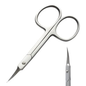 Ensemble de ciseaux à cuticules en acier inoxydable de qualité supérieure, pointe droite et courbée, outils professionnels de soin des ongles de haute précision - Product Image 1