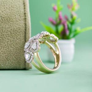 IGI Certified & VVS Clarity Round & Heart Shaped <b>Diamond</b> <b>Ring</b> in 18K Yellow Gold Fine <b>Diamond</b> Jewelry Classic Style for Womens - Product Image 6