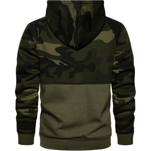 Sweat-shirt à capuche camouflage pour homme, pull à manches longues, manches raglan, respirant, tricoté, style décontracté, style automne - Product Image 4