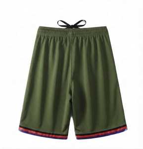 Wholesale Olive Mesh Custom <b>Men</b> <b>Basketball</b> <b>Shorts</b> Front Elastic 100% Polyester Quick Dry Side Pockets Gym Training Sports Team - Product Image 2