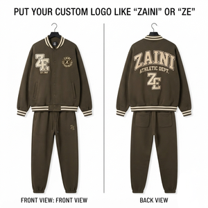 ชุดวอร์ม ZAINI รุ่น Unisex สำหรับฤดูหนาว ผ้าคอตตอน/โพลีเอสเตอร์ฟลีซ หนัก 320 กรัม ระบายอากาศได้ดี แห้งเร็ว ความยาวเต็มตัว แบบสั่งทำได้ - Product Image 1