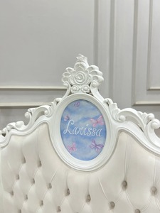 Cuna de Bebé Elegante y Lujosa de Madera Maciza Tallada a Mano, Diseño Clásico, Muebles de Guardería de Estilo Real - Product Image 5