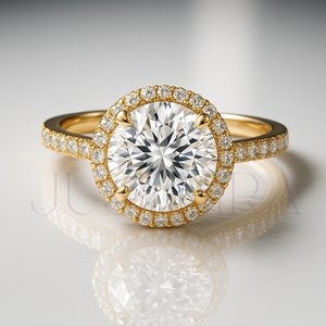 High Demand Affordable <b>Round</b> Cut Diamond Ring Women Ideal for Daily Wear Gifts and Fashion Accessories Available for Best Price - Product Image 1