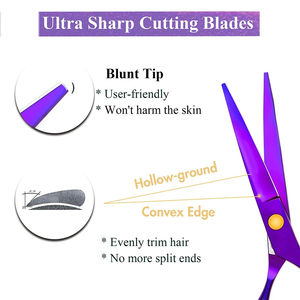 7 Pcs Salon <b>Hair</b> <b>Cutting</b> Scissors Set Home <b>Hair</b> <b>Cutting</b> Barber Thinning Shears Kit Shaving <b>Razor</b> and Clip and Comb Set - Product Image 2