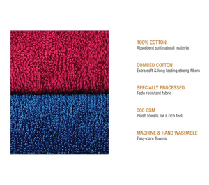 100% Cotton 6 Piece Towel Set 500 GSM Luxury Hotel Spa <b>Bath</b> Towels Fade Resistant Bulk <b>Supply</b> - Product Image 6