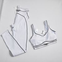 Legging Yoga Wanita Berkualitas Tinggi Tanpa Jahitan Berbahan Ribbed, Set Dua Potong Pakaian Olahraga Elastis untuk Pilates dan Kebugaran