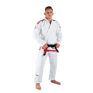 Uniforme de Jiu Jitsu Brasileño para Hombre, Blanco, 100% Algodón, Corte Regular, Ropa Duradera para Artes Marciales, Talla Adulto - Product Image 1