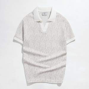 เสื้อเชิ้ตผู้ชาย TST 9236 คอวี คลาสสิค ทอลายจุด ระบายอากาศได้ดี ทรงปกติ - Product Image 2