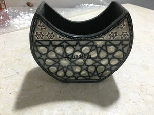 Ensemble de dessous-de-verre modernes en nacre, faits à la main, de luxe, carrés, 4x4 pouces, multicolores, Tradebyd - Product Image 3