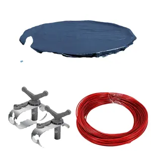 Pool Cover Cable and Winch Heavy-Duty Pool Cover Cable Rope and Ratchet for Securing Above Ground Swimming Pool Covers