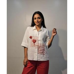 <b>Women</b> Stylish <b>Short</b> <b>Sleeve</b> <b>Shirt</b> with Comfortable Fit for Office Travel & Casual Wear Buy Direct From Supplier - Product Image 1