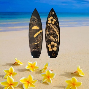 Planche de surf en bois de manguier sculptée à la main, 50 cm, design mixte, décoration murale, cadeau et artisanat d'Indonésie, <span class=keywords><strong>Bali</strong></span> - Product Image 4