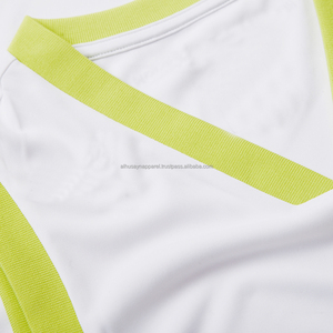 Maillot de basket-ball unisexe blanc sans manches, col en V, polyester respirant, débardeur de sport, coupe classique, toutes saisons - Product Image 5