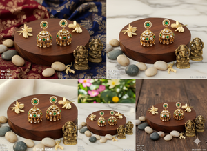 Pendientes Indios Premium para Novias, con Acabado en Oro Antiguo y Estilo Étnico para Grandes Eventos de Recepción - Product Image 6