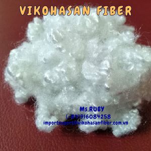 Fibra cortada de poliéster siliconado hueco conjugado reciclado sin fluorescencia, fabricante Vikohasan - Product Image 2