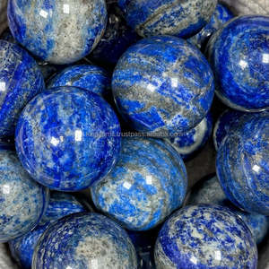 Esfera de piedras preciosas de lapislázuli talladas de alta calidad, bola de cristal de ágata azul para Feng Shui, venta al por mayor, amor metafísico curativo - Product Image 6