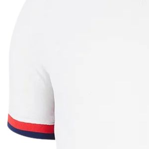 เสื้อฟุตบอลชายสีขาวแต่งขอบสีแดง แขนสั้น โพลีเอสเตอร์ ชุดฟุตบอลลำลอง สำหรับฝึกซ้อมและเล่นกีฬา - Product Image 5