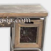Table de bureau et console Art Déco faite à la main en bois et métal, mobilier de bureau, décoration de luxe pour la maison, design personnalisé Dekor Asia