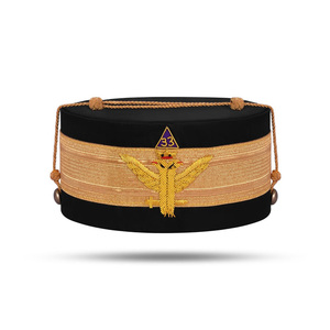 Couronne de Rite Écossais Traditionnel 33ème Degré, Luxe, en Velours et Fil d'Or, Broderie Fil d'Or, Coiffe de Cérémonie - Product Image 1