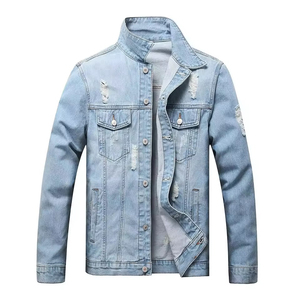 Bulk Supply <b>Custom</b> Vintage <b>Denim</b> <b>Jacket</b> with Button Eco-Friendly Streetwear High Quality Low MOQ - Product Image 1