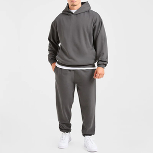 Sudadera con capucha informal de manga larga para hombre, con logo personalizado, dobladillo y puños acanalados, de gran tamaño, al por mayor, de última tendencia - Product Image 2