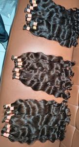 Cabello Humano Indio Crudo Sin Procesar, Cabello Humano Indio Real en Paquetes, Textura Ondulada Natural, de un Solo Donante - Product Image 5