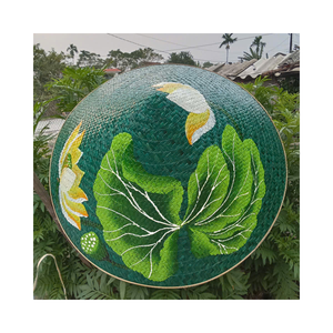 Chapeau conique léger en feuilles de palmier, fait main, chapeau de paille traditionnel vietnamien pour la protection solaire, le travail en extérieur et le jardinage - Product Image 5