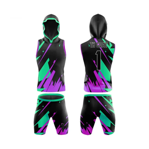 Uniforme de Fútbol 7v7 con Diseño de Llamas, Top sin Mangas con Capucha, Pantalones Cortos Sublimados, Kit Personalizado para Equipo, Rendimiento - Product Image 6