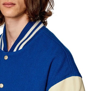 New Style Street Wear <b>Men's</b> Canvas Winter <b>Varsity</b> College <b>Jacket</b> Breathable Waterproof Vintage Customized Patch Baseball <b>Bomber</b> - Product Image 6