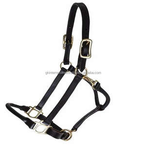 Licol de cheval en cuir noir roulé Western avec raccord en laiton à prix de gros direct d'usine personnalisation disponible - Product Image 3