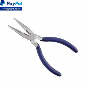 SIGAL MEDCO Alicates de punta larga industriales de 8 pulgadas con mango de agarre cómodo, alicates de punta de cadena con muelle, mandíbula dentada negra - Product Image 3