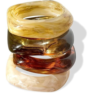 Brazaletes de Resina Modernos con Diseños Únicos y Ajuste Cómodo para Accesorios de Moda - Product Image 5