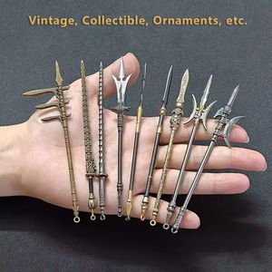 Mini spada antica espositore Set unico metallo spada arma modello portachiavi ciondolo per gli appassionati di storia decorazioni per feste - Product Image 4