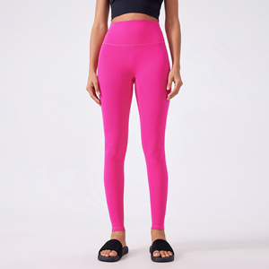 Pantalons de yoga à taille haute avec logo personnalisé en nylon et spandex, leggings de sport pour femmes, leggings de fitness - Product Image 2