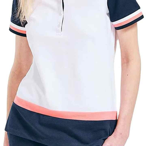 Polo pour femme 100% coton de haute qualité, respirant, manches courtes, logo brodé personnalisé, prix bas, polo pour femme OEM - Product Image 6
