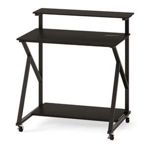 Scrivania per Computer Moderna da 32 Pollici in Vetro Convertibile con Supporto Monitor e Multipresa - Product Image 3