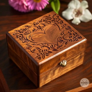 กล่องเก็บเครื่องประดับไม้แบบกำหนดขนาดเอง ทำด้วยมือโดย Perfect Enterprises - Product Image 1