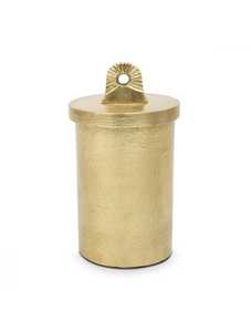 Boîte à bijoux Golden Heritage en coquillage avec bouton en perle, en métal poli, faite à la main, écologique, durable, design glamour pour cadeaux de mariage - Product Image 4