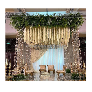 Decoración Moderna para Mandap de Boda de Metal, Duradera, de la Mejor Calidad, Embalaje Personalizado, Suministros Contemporáneos para Bodas Indias, Shobha Jain Impex - Product Image 1