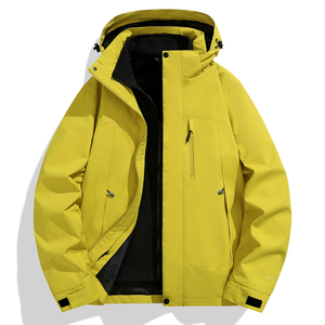 Men's Winter Hooded Puffer <b>Jacket</b> Windproof <b>Thick</b> <b>Fleece</b> Lining Zipper Closure Casual Outdoor Wear Solid Black Regular Fit - Product Image 4
