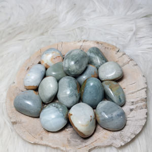 Venta al por mayor 20-30mm Natural Indonesia labradorita jaspe piedras preciosas hechas a mano pulido forma caída cristal para curar alta - Product Image 2