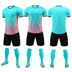 Uniforme de Fútbol Personalizado con Estampado por Transferencia de Calor para Hombre, Cuello Alto, Manga Corta, Absorbe la Humedad, Protección UV, Elástico en Cuatro Direcciones - Product Image 1