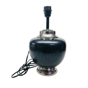 Lámpara de Mesa Moderna de Metal Azul con Pantalla Redonda y Bombillas, Empaque Personalizado, Decoración para el Hogar, Alimentación Eléctrica - Product Image 5